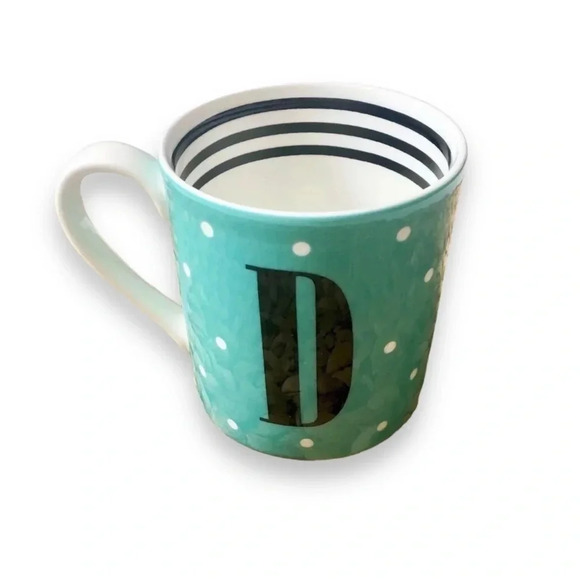 Kate Spade New York Lenox To The Letter Intial “D” Designer Coffee Tea Mug 12 oz - Picture 1 of 4